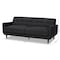 Baxton Studio Allister Mid-Century Dark Grey Upholstered Sofa 158-9747 - alternate 6
